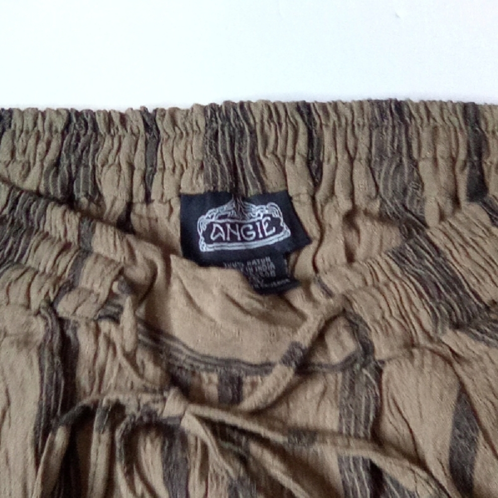 Angie's Striped Women's Shorts, Sz. Small, Elastic Tie Waist, 100% Rayon, NWOT - Picture 11 of 12